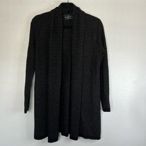 EUC Love for Humanity Black Gold Open Knit Cardigan sz M